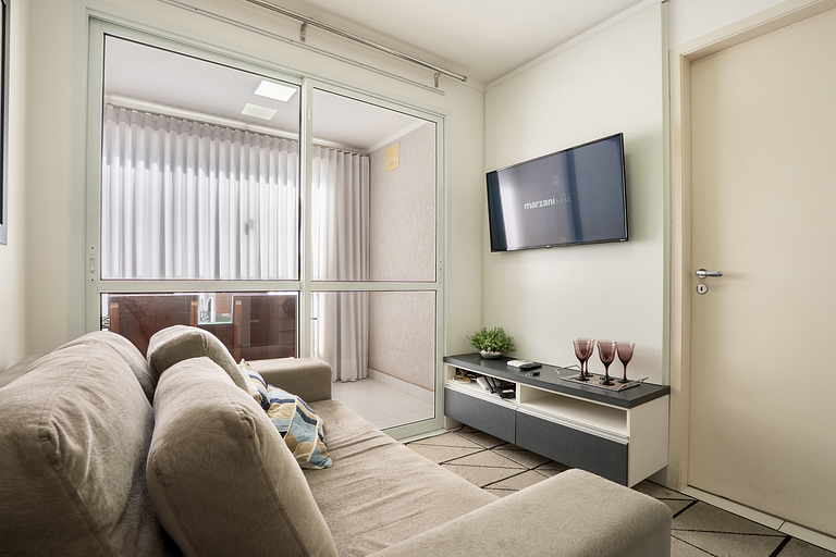 Apto 1Q Moderno | Piscina Rooftop + Garagem