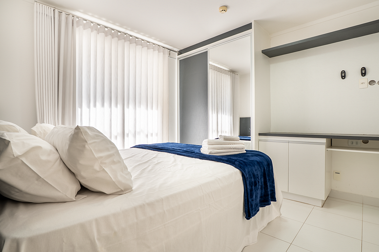 Apto 1Q Moderno | Piscina Rooftop + Garagem