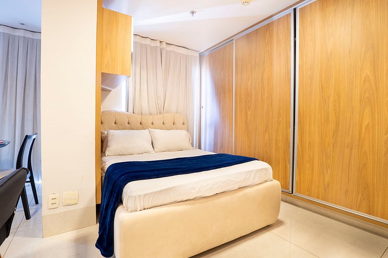 Apto 1Q Moderno | Piscina Rooftop + Garagem