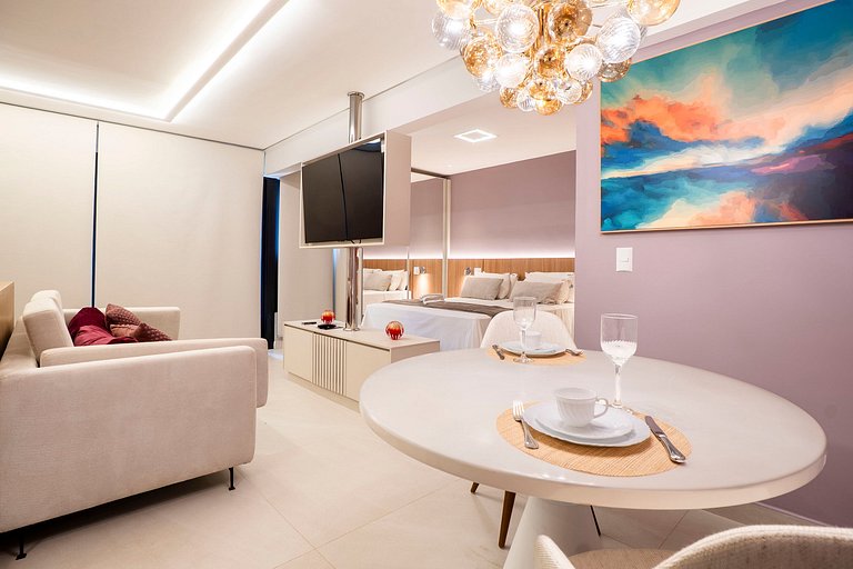 Flat luxuoso e moderno perto do Vaca Brava