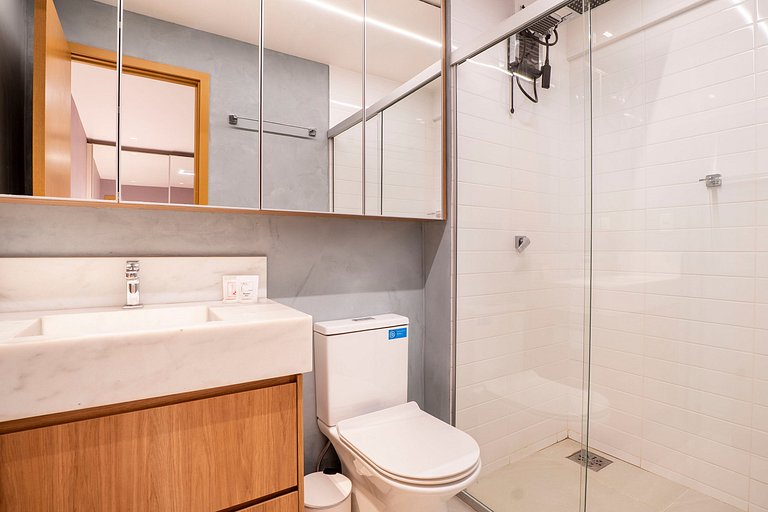 Flat luxuoso e moderno perto do Vaca Brava