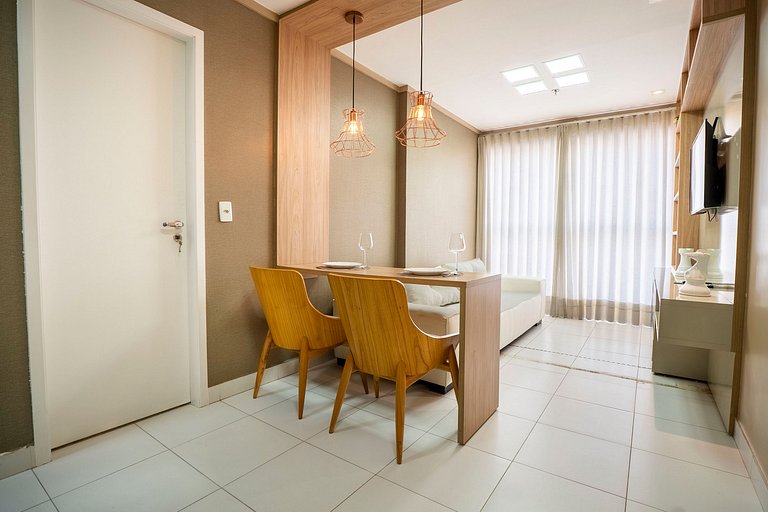 Apto Moderno | 1Q + Piscina + Garagem