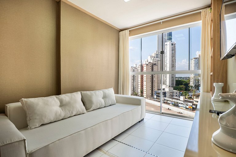 Apto Moderno | 1Q + Piscina + Garagem