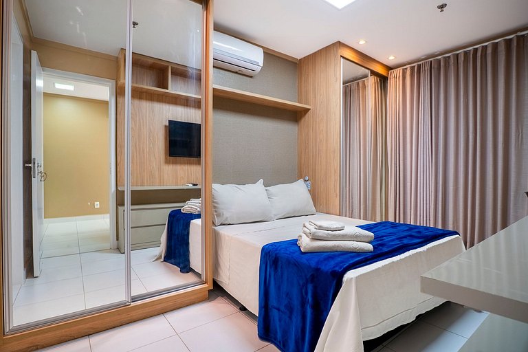 Apto Moderno | 1Q + Piscina + Garagem
