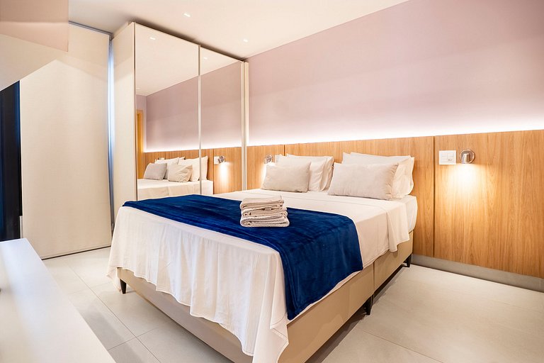 Flat luxuoso e moderno perto do Vaca Brava