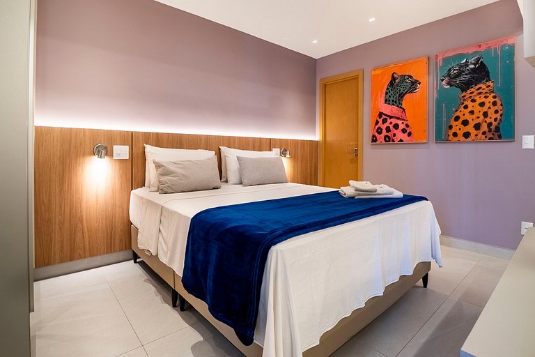Flat luxuoso e moderno perto do Vaca Brava