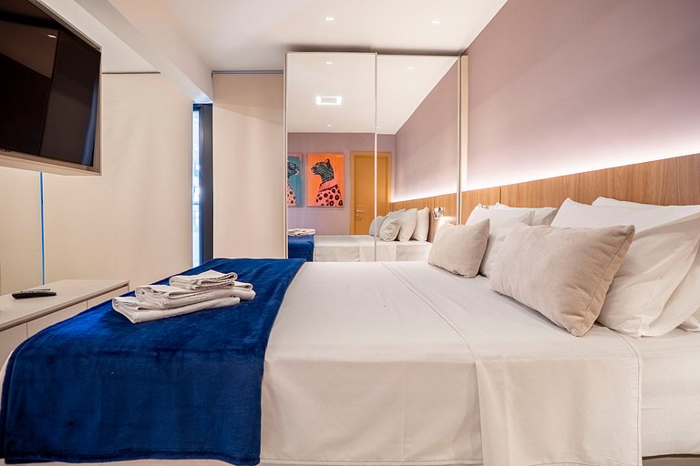 Flat luxuoso e moderno perto do Vaca Brava