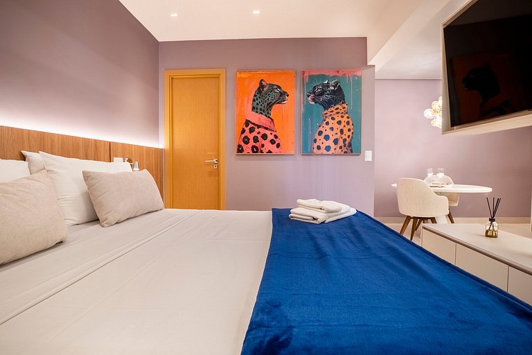 Flat luxuoso e moderno perto do Vaca Brava