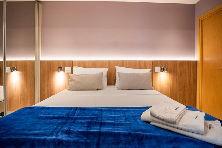 Flat luxuoso e moderno perto do Vaca Brava