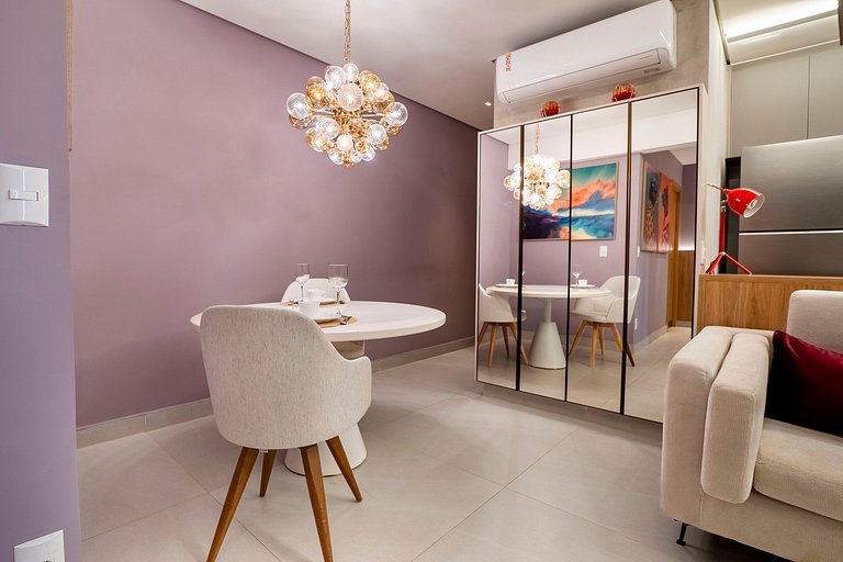 Flat luxuoso e moderno perto do Vaca Brava