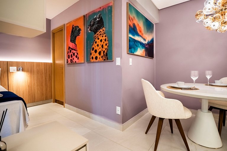Flat luxuoso e moderno perto do Vaca Brava