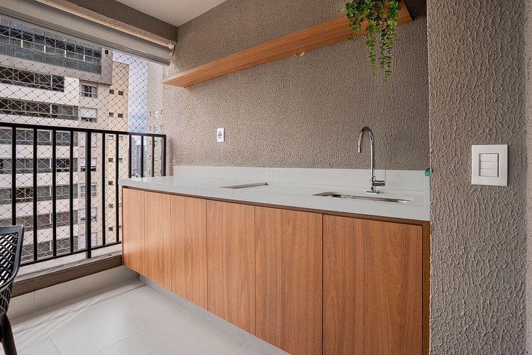 Apto 2Q | Varanda + Academia | Piscina Rooftop