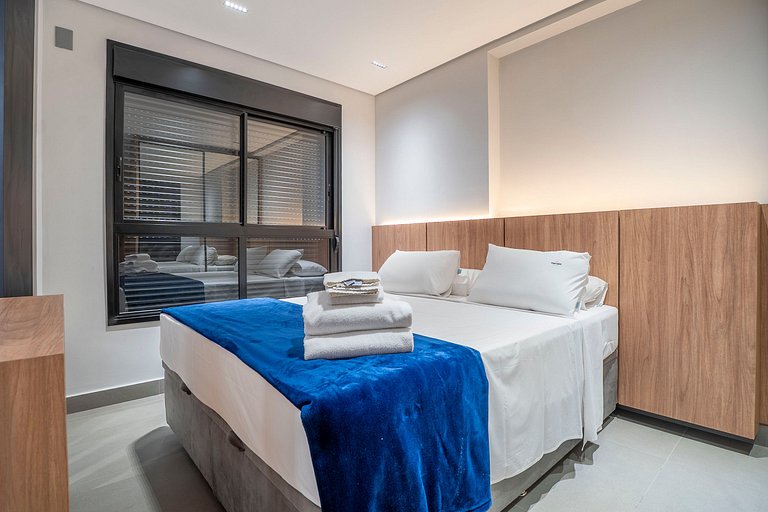 Flat moderno | Piscina + garagem | Setor Oeste