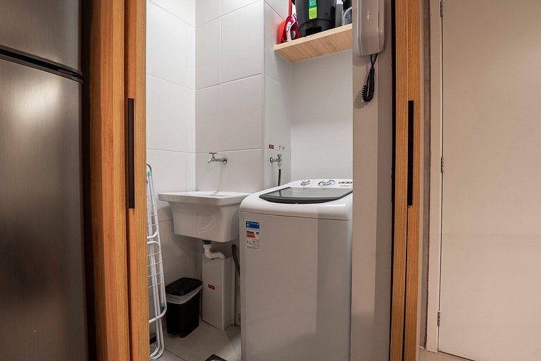 Flat Moderno | Varanda Privativa | Rooftop Piscina