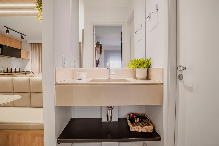 Flat Moderno | Varanda Privativa | Rooftop Piscina
