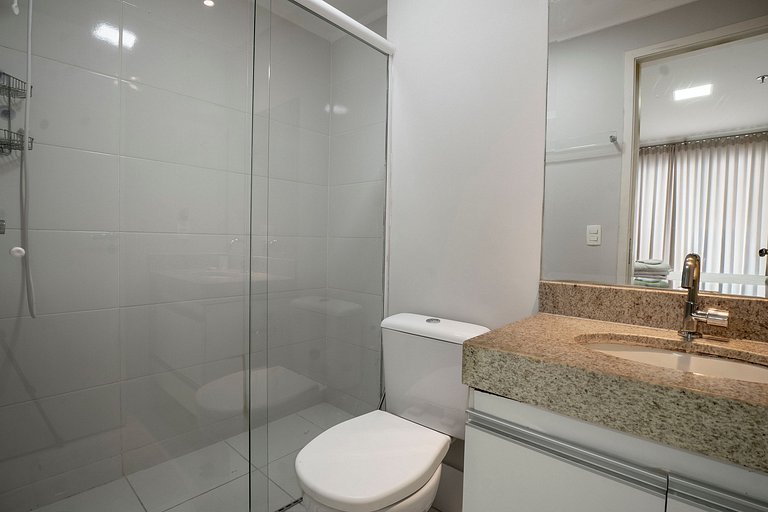 Flat 1Q com suíte |  Piscina + Academia