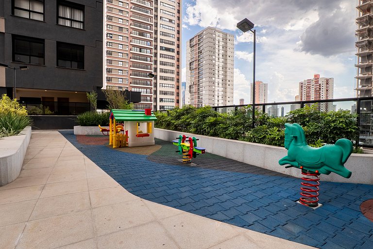 Flat moderno | Piscina + garagem | Setor Oeste